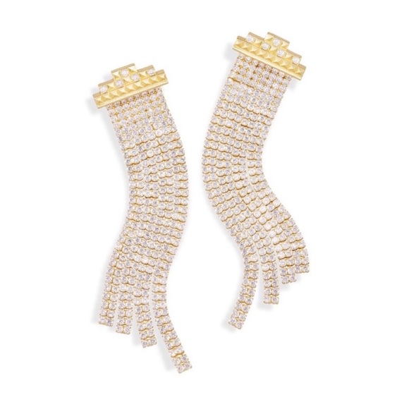 NWT Kendra Scott Olympia Earrings in Gold - Picture 1 of 7